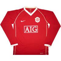 2006-07 Manchester United L/S Home Shirt XL