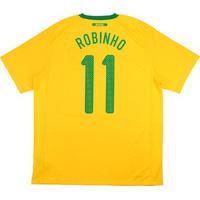 2010-11 Brazil Home Shirt Robinho #11 *w/Tags* XL