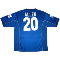 2000 02 portsmouth match issue home shirt allen 20