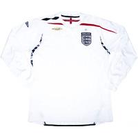 2007-09 England Home L/S Shirt (Very Good) XXL