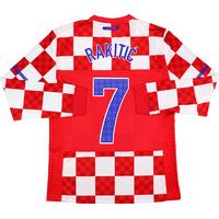 2010 12 croatia player issue home ls shirt rakiti 7 wtags