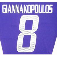 2004-06 Greece Home Giannakopoulos #8 Name Set