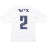 2015-16 Real Madrid Home L/S Shirt Varane #2 *As New* S