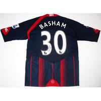 2009-10 Bolton Match Issue Signed Away Shirt Basham #30