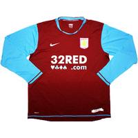 2007 08 aston villa home ls shirt xl