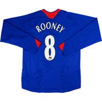 2005-06 Manchester United Away L/S Shirt Rooney #8 L