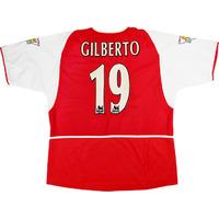 2002 04 arsenal home shirt gilberto 19 xl