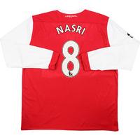 2010-11 Arsenal Home L/S Shirt Nasri #8 XXL