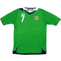 2006-08 Northern Ireland U-21 Match Issue Home Shirt #7