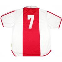 2000-01 Ajax Player Issue Centenary Home Shirt #7 (van der Meyde) XL