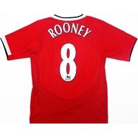 2004 06 manchester united home shirt rooney 8 very good mboys