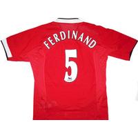 2004-06 Manchester United Home Shirt Ferdinand #5 (Very Good) M