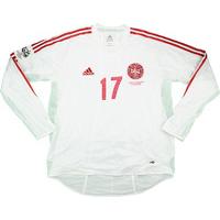 2005 Denmark Match Issue Away L/S Shirt #17 (Perez) v Turkey