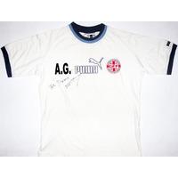 2004-05 Georgia Staff Worn Signed Training T-Shirt (Alain Giresse) XL