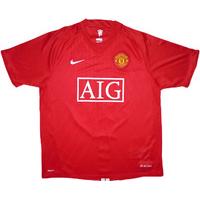 2007 09 manchester united home shirt excellent xlboys