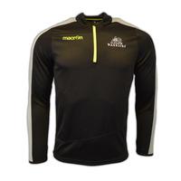 2016 2017 glasgow warriors rugby half zip training sweatshirt black