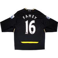 2009-10 Birmingham Match Issue Away L/S Shirt Fahey #16