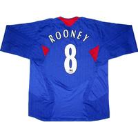 2005-06 Manchester United Away L/S Shirt Rooney #8 XL