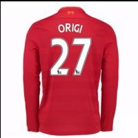 2016-17 Liverpool Home Long Sleeve Shirt (Origi 27)