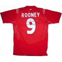 2004-06 England Away Shirt Rooney #9 XL