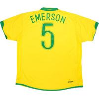 2006-08 Brazil Home Shirt Emerson #5 XL