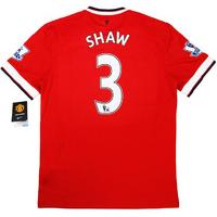 2014 15 manchester united home shirt shaw 3 wtags