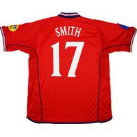 2002 England U-21 Match Issue European Championship Away Shirt Smith #17