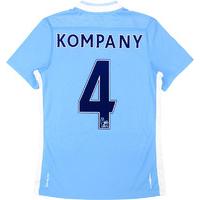 2011-12 Manchester City Home Shirt Kompany #4 (Excellent) S