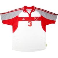 2001 Turkey Match Worn Home Shirt #3 (Ümit) v Holland