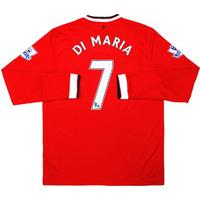 2014-15 Manchester United Home L/S Shirt Di Maria #7 *w/Tags* M