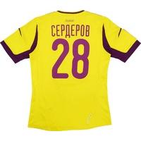 2012-13 Anzhi Makhachkala Match Issue Home Signed Shirt Serderov #28