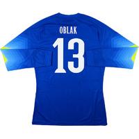 2014-15 Atletico Madrid Player Issue GK Blue Shirt Oblak #13 *w/Tags*