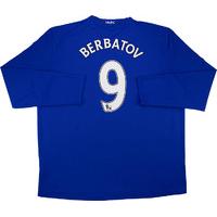 2008-09 Manchester United L/S Third Shirt Berbatov #9 (Excellent) 3XL