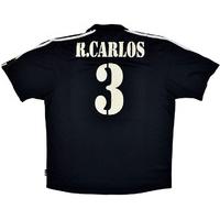 2001-02 Real Madrid CL Centenary Away Shirt R.Carlos #3 (Excellent) XL