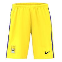 2015-2016 Man City Away Nike Goalkeeper Shorts (Yellow) - Kids