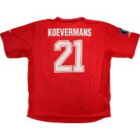 2005 06 az alkmaar match worn uefa cup home shirt koevermans 21