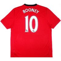 2009-10 Manchester United Home Shirt Rooney #10 (Very Good) XXL