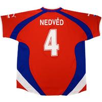 2000-02 Czech Republic Home Shirt Nedved #4 (Good) XL