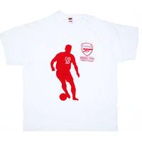 2006 arsenal dennis bergkamp testimonial t shirt very good xl