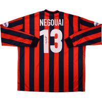 2001-02 Manchester City Match Issue Third L/S Signed Shirt Negouai #13