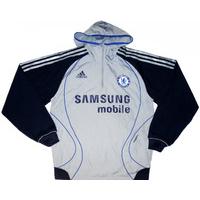 2006-07 Chelsea Adidas 1/2 Zip Hooded Windbreaker (Very Good) S
