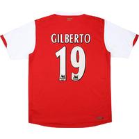 2007-08 Arsenal Home Shirt Gilberto #19 (Very Good) M