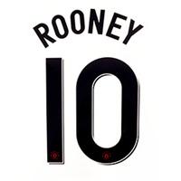 2012-13 Manchester United European Away Rooney #10 Name Set