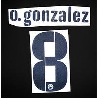 2009-10 Olympiakos Black O. Gonzalez #8 Name Set