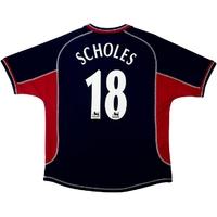 2000-01 Manchester United Third Shirt Scholes #18 (Very Good) L