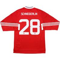 2015 16 manchester united home ls shirt schneiderlin 28 wtags m