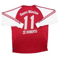 2003-04 Bayern Munich Home L/S Shirt Ze Roberto #11 XL