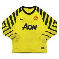 2010-11 Manchester United Yellow GK Shirt (Fair) S.Boys