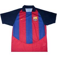 2003-04 Barcelona Home Basic Shirt *Mint* XL