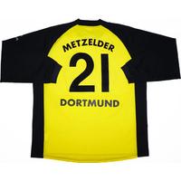 2001-02 Dortmund Home L/S Shirt Metzelder #21 (Excellent) XXL